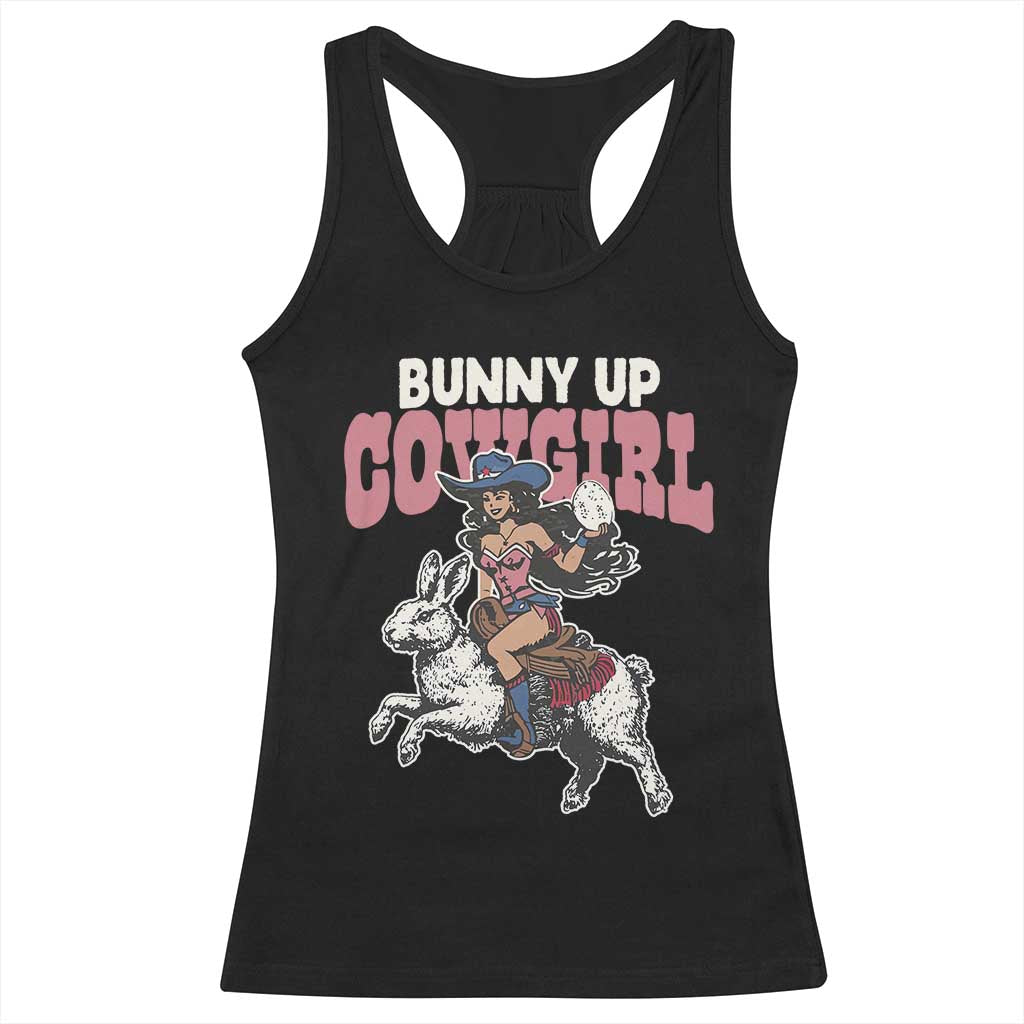 Funny Easter Day Western Racerback Tank Top Bunny Up Cowgirl Country Bunny