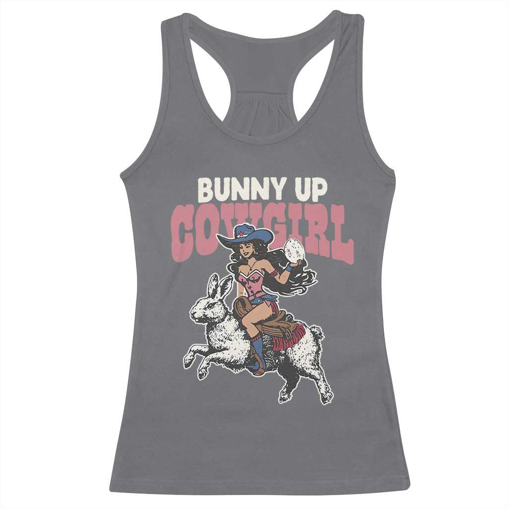 Funny Easter Day Western Racerback Tank Top Bunny Up Cowgirl Country Bunny