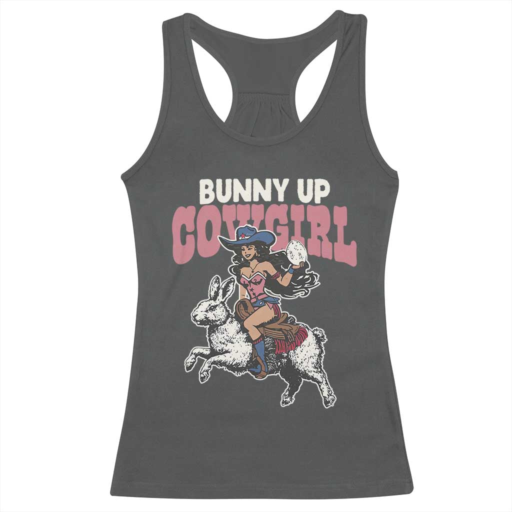Funny Easter Day Western Racerback Tank Top Bunny Up Cowgirl Country Bunny