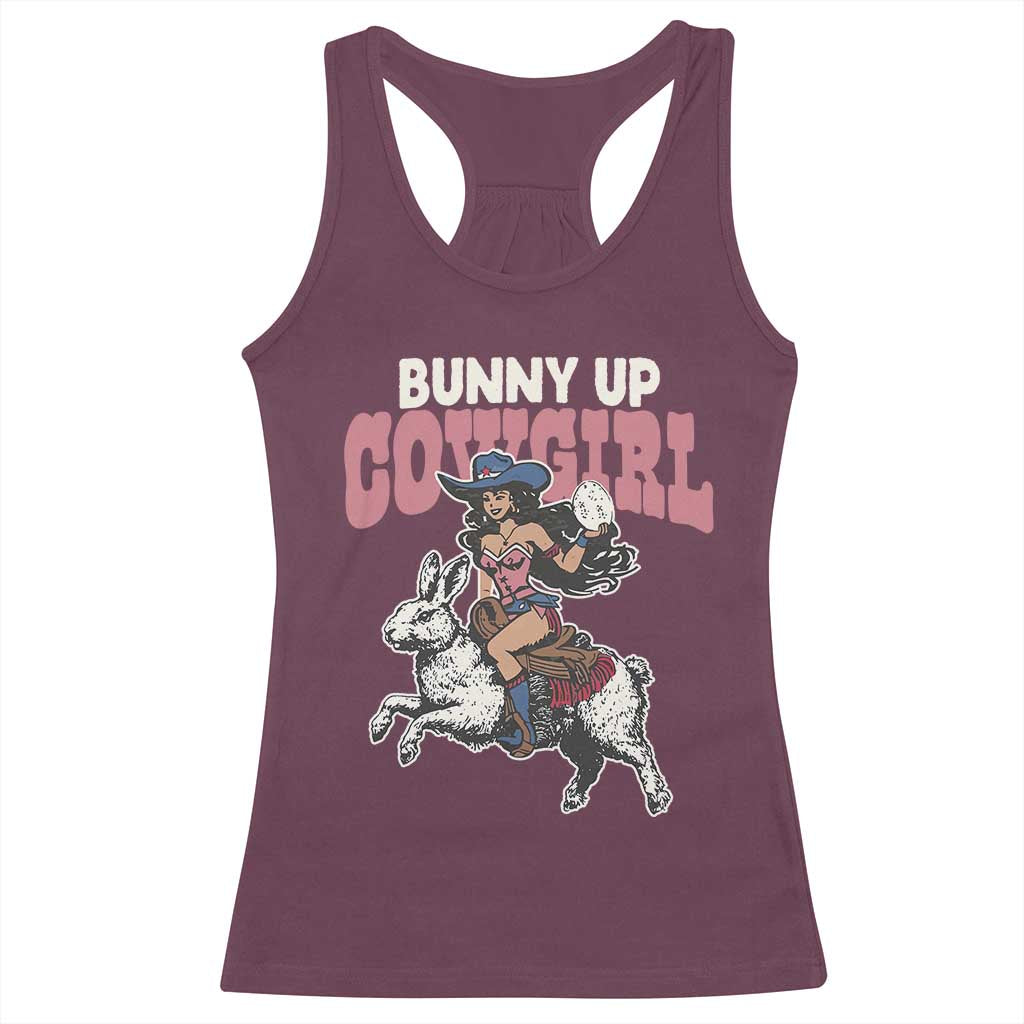 Funny Easter Day Western Racerback Tank Top Bunny Up Cowgirl Country Bunny