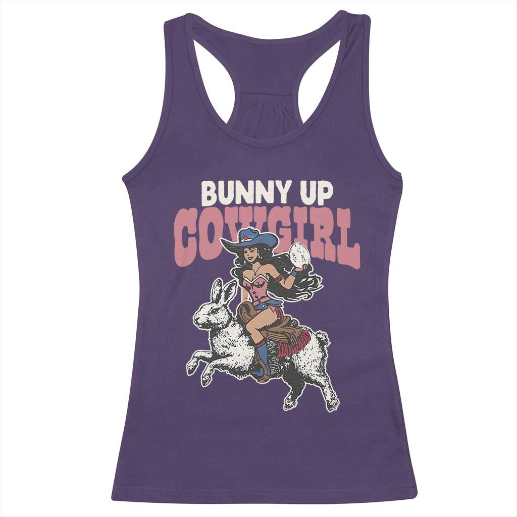 Funny Easter Day Western Racerback Tank Top Bunny Up Cowgirl Country Bunny