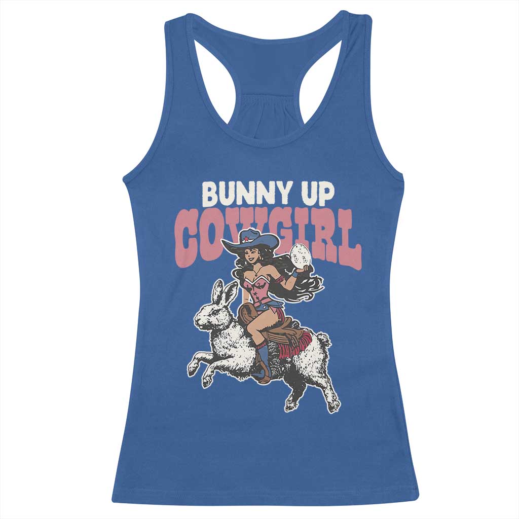 Funny Easter Day Western Racerback Tank Top Bunny Up Cowgirl Country Bunny