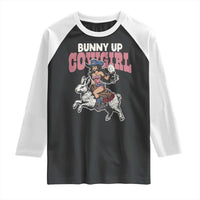 Funny Easter Day Western Raglan Shirt Bunny Up Cowgirl Country Bunny