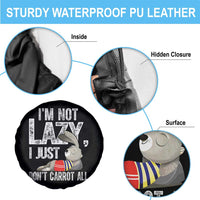 Funny I'm Not Lazy I Just Don't Carrot All Spare Tire Cover Lazy Bunny Rabbit