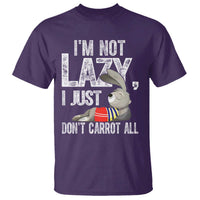 Funny I'm Not Lazy I Just Don't Carrot All T Shirt Lazy Bunny Rabbit