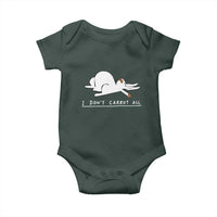 Funny Rabbit I Don't Carrot All Baby Onesie Lazy Bunny Easter Day