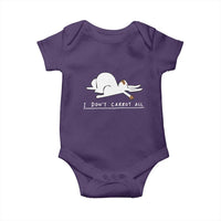 Funny Rabbit I Don't Carrot All Baby Onesie Lazy Bunny Easter Day