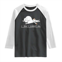 Funny Rabbit I Don't Carrot All Raglan Shirt Lazy Bunny Easter Day