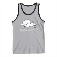 Funny Rabbit I Don't Carrot All Tank Top Lazy Bunny Easter Day