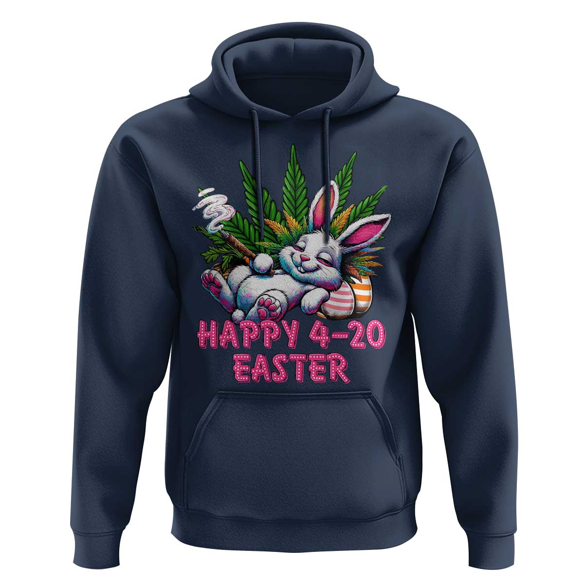 Funny Easter Day Cannabis Weed Hoodie Happy 420 Easter Bunny