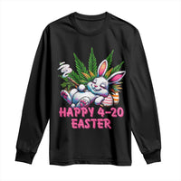 Funny Easter Day Cannabis Weed Long Sleeve Shirt Happy 420 Easter Bunny