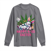 Funny Easter Day Cannabis Weed Long Sleeve Shirt Happy 420 Easter Bunny