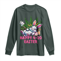 Funny Easter Day Cannabis Weed Long Sleeve Shirt Happy 420 Easter Bunny