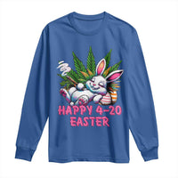 Funny Easter Day Cannabis Weed Long Sleeve Shirt Happy 420 Easter Bunny