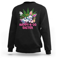 Funny Easter Day Cannabis Weed Sweatshirt Happy 420 Easter Bunny