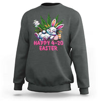 Funny Easter Day Cannabis Weed Sweatshirt Happy 420 Easter Bunny