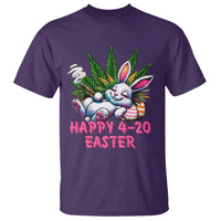Funny Easter Day Cannabis Weed T Shirt Happy 420 Easter Bunny
