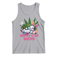 Funny Easter Day Cannabis Weed Tank Top Happy 420 Easter Bunny
