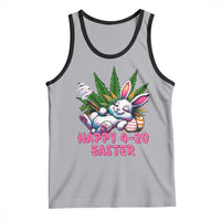 Funny Easter Day Cannabis Weed Tank Top Happy 420 Easter Bunny