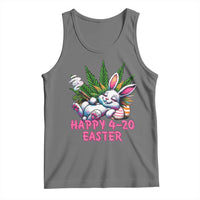 Funny Easter Day Cannabis Weed Tank Top Happy 420 Easter Bunny