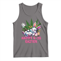 Funny Easter Day Cannabis Weed Tank Top Happy 420 Easter Bunny