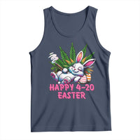 Funny Easter Day Cannabis Weed Tank Top Happy 420 Easter Bunny