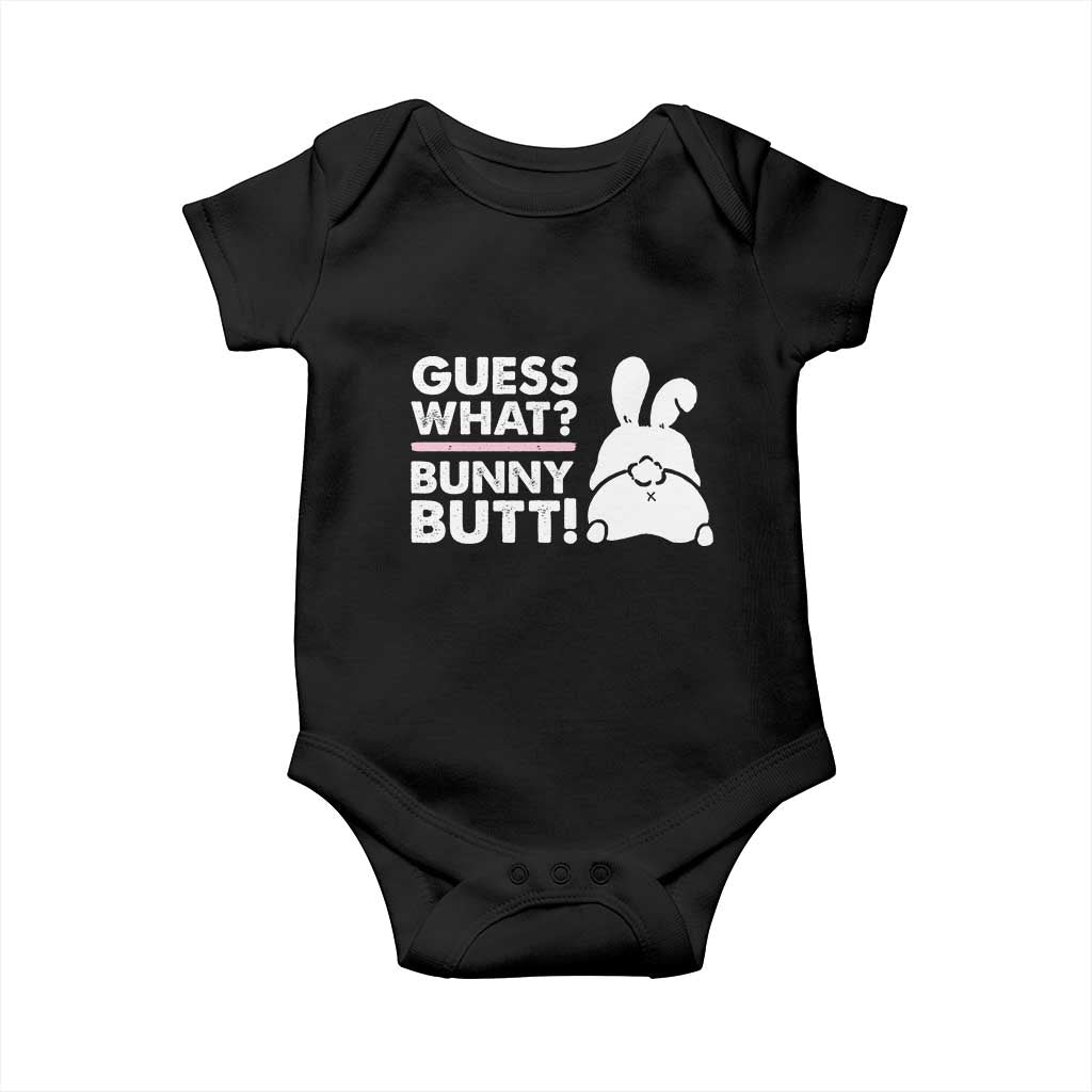 Funny Rabbit Guess What Bunny Butt Baby Onesie