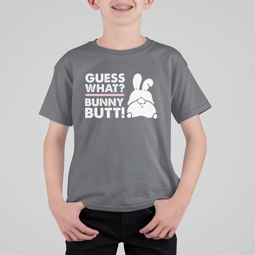 Funny Rabbit Guess What Bunny Butt T Shirt For Kid