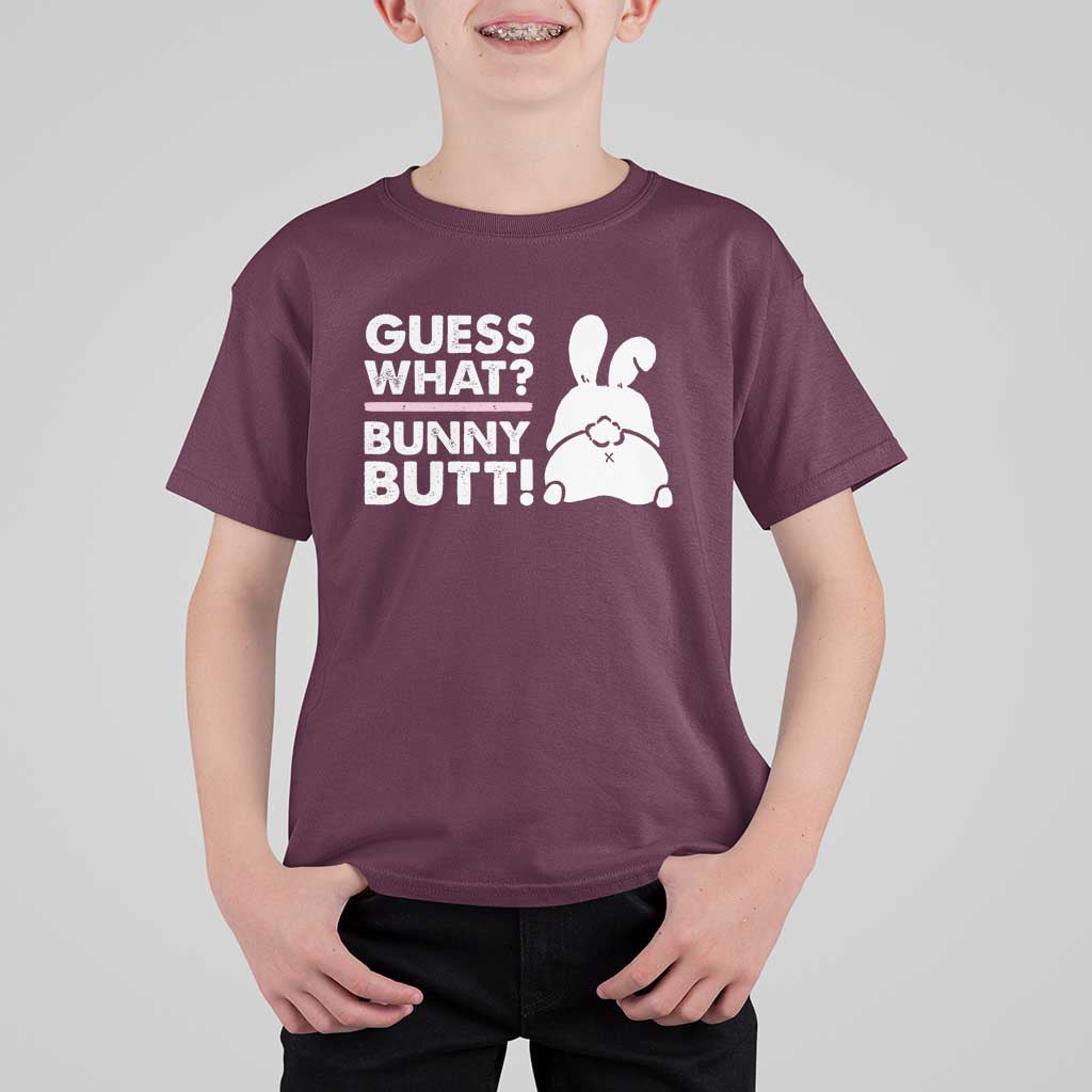 Funny Rabbit Guess What Bunny Butt T Shirt For Kid
