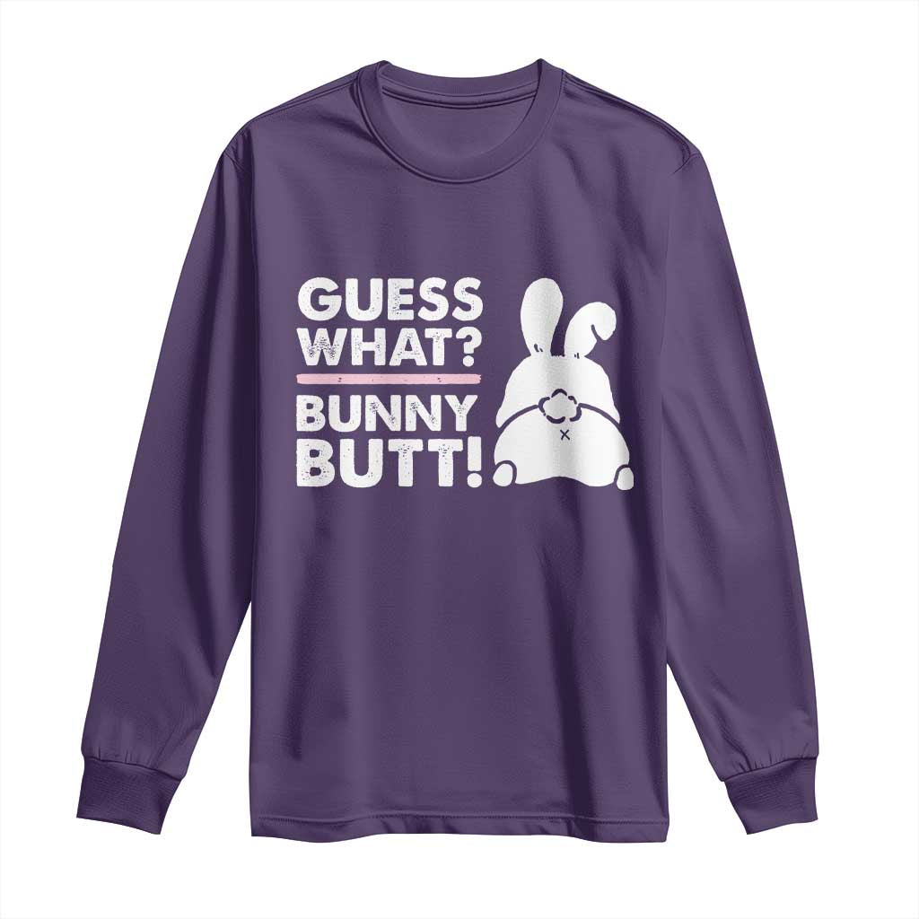 Funny Rabbit Guess What Bunny Butt Long Sleeve Shirt