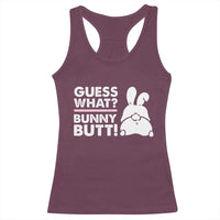Funny Rabbit Guess What Bunny Butt Racerback Tank Top