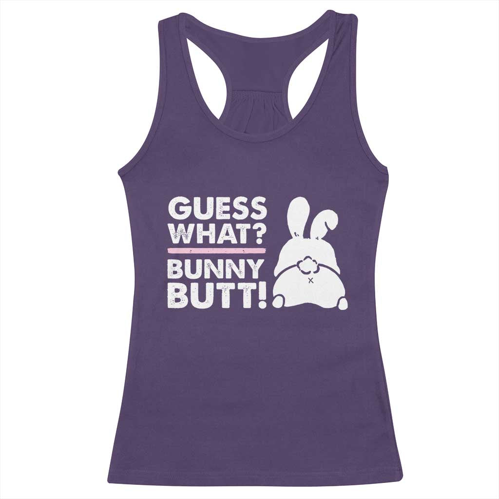 Funny Rabbit Guess What Bunny Butt Racerback Tank Top