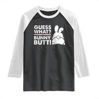 Funny Rabbit Guess What Bunny Butt Raglan Shirt