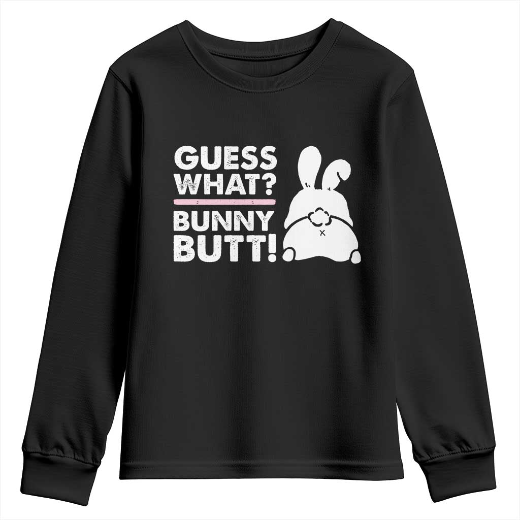 Funny Rabbit Guess What Bunny Butt Youth Sweatshirt