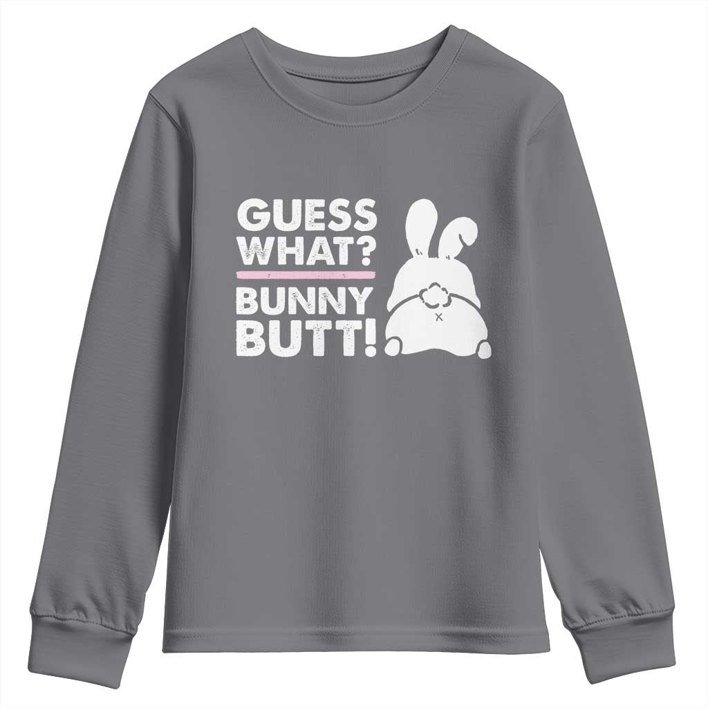 Funny Rabbit Guess What Bunny Butt Youth Sweatshirt
