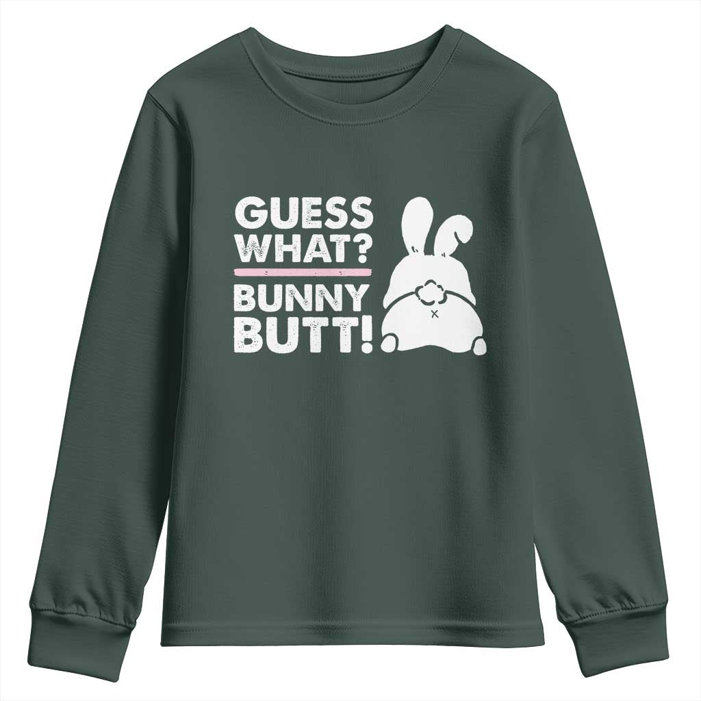 Funny Rabbit Guess What Bunny Butt Youth Sweatshirt