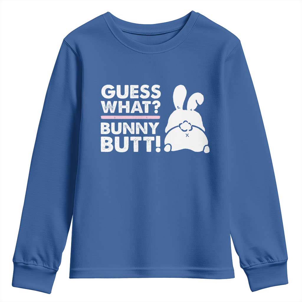 Funny Rabbit Guess What Bunny Butt Youth Sweatshirt