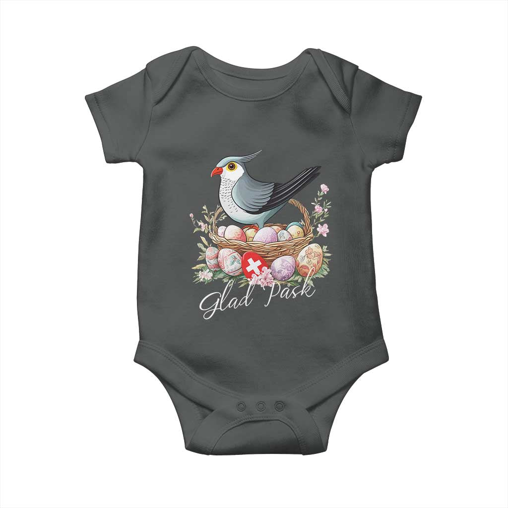 Funny Swedish Easter Day Baby Onesie Glad Pask Easter Eggs Cuckoo Bird