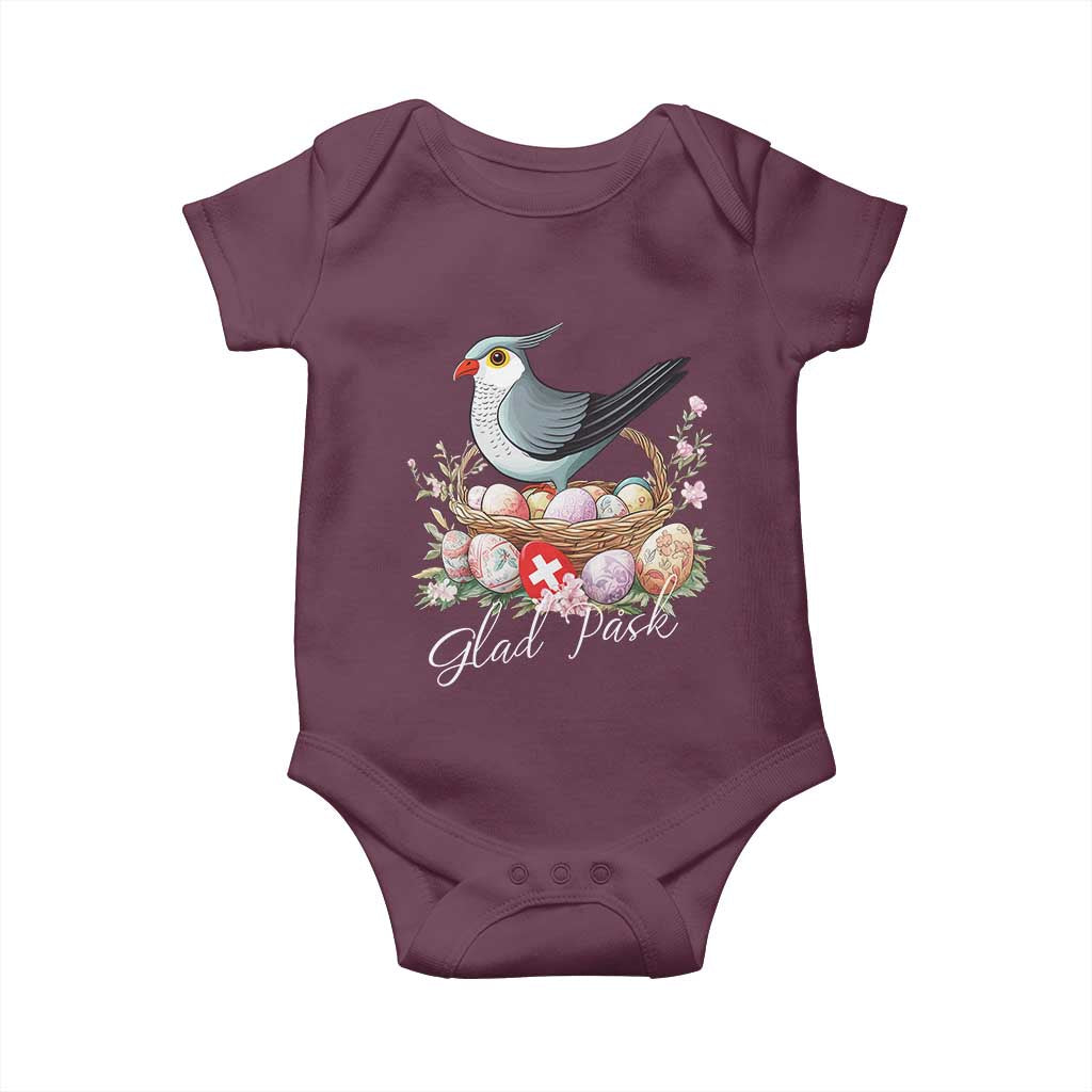 Funny Swedish Easter Day Baby Onesie Glad Pask Easter Eggs Cuckoo Bird