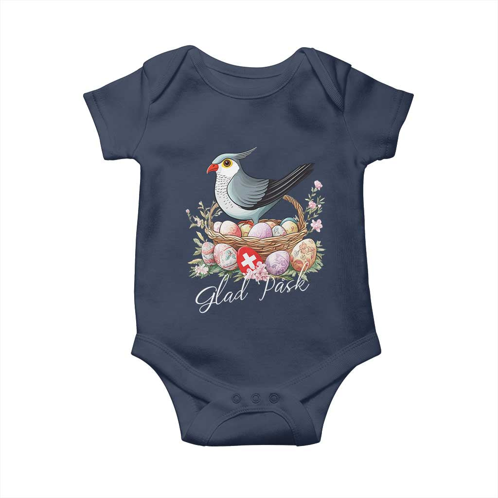 Funny Swedish Easter Day Baby Onesie Glad Pask Easter Eggs Cuckoo Bird