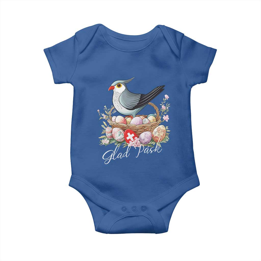 Funny Swedish Easter Day Baby Onesie Glad Pask Easter Eggs Cuckoo Bird