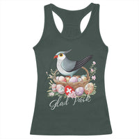Funny Swedish Easter Day Racerback Tank Top Glad Pask Easter Eggs Cuckoo Bird
