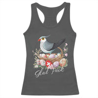 Funny Swedish Easter Day Racerback Tank Top Glad Pask Easter Eggs Cuckoo Bird
