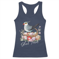 Funny Swedish Easter Day Racerback Tank Top Glad Pask Easter Eggs Cuckoo Bird