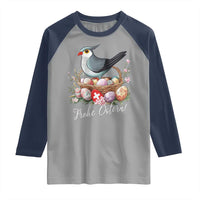 Funny Swedish Easter Day Raglan Shirt Glad Pask Easter Eggs Cuckoo Bird