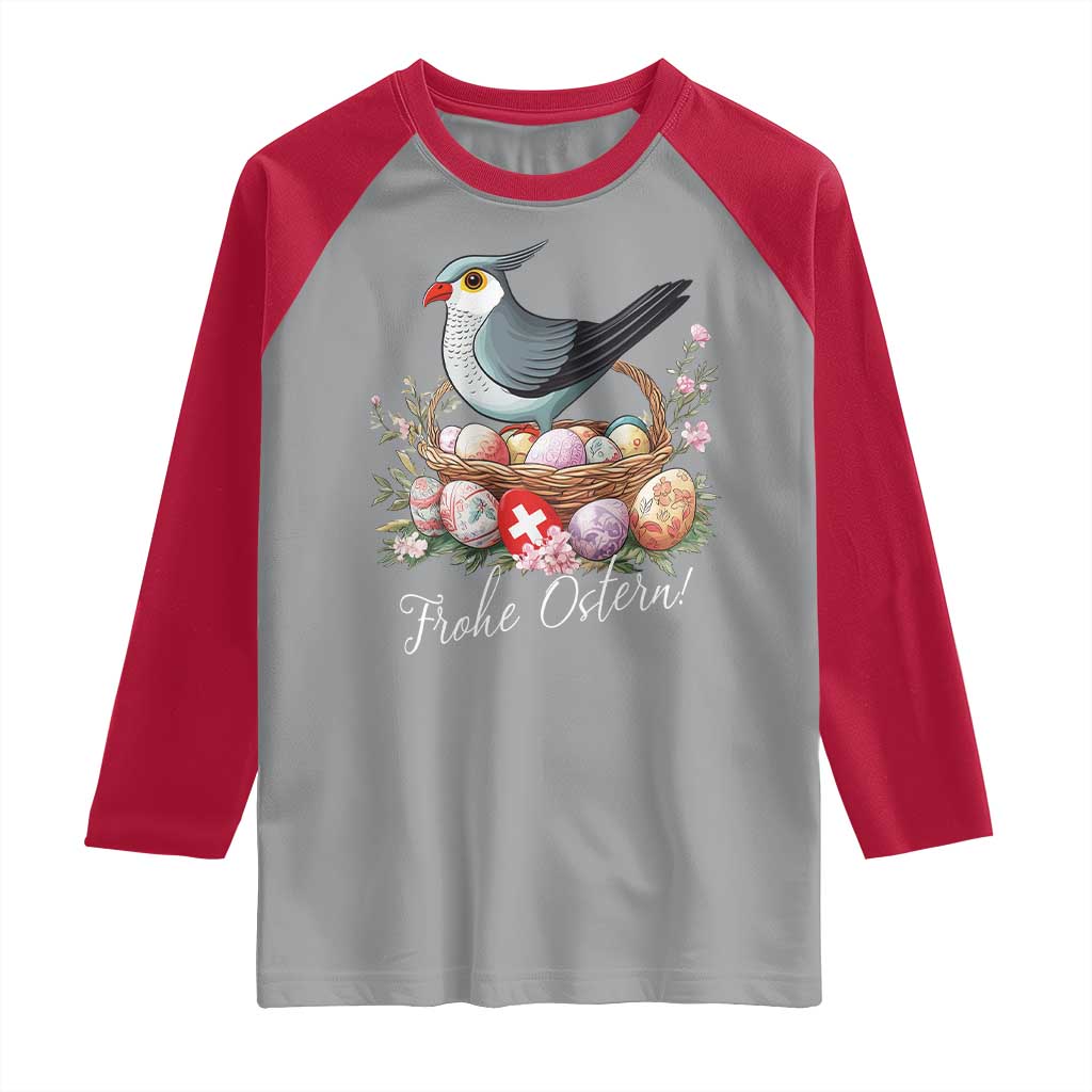 Funny Swedish Easter Day Raglan Shirt Glad Pask Easter Eggs Cuckoo Bird