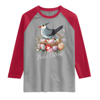 Funny Swedish Easter Day Raglan Shirt Glad Pask Easter Eggs Cuckoo Bird