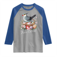 Funny Swedish Easter Day Raglan Shirt Glad Pask Easter Eggs Cuckoo Bird