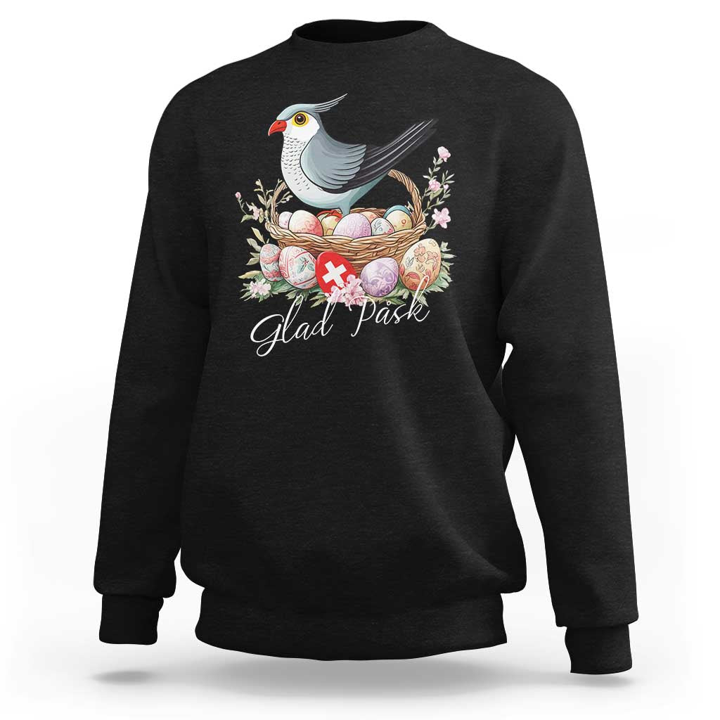 Funny Swedish Easter Day Sweatshirt Glad Pask Easter Eggs Cuckoo Bird