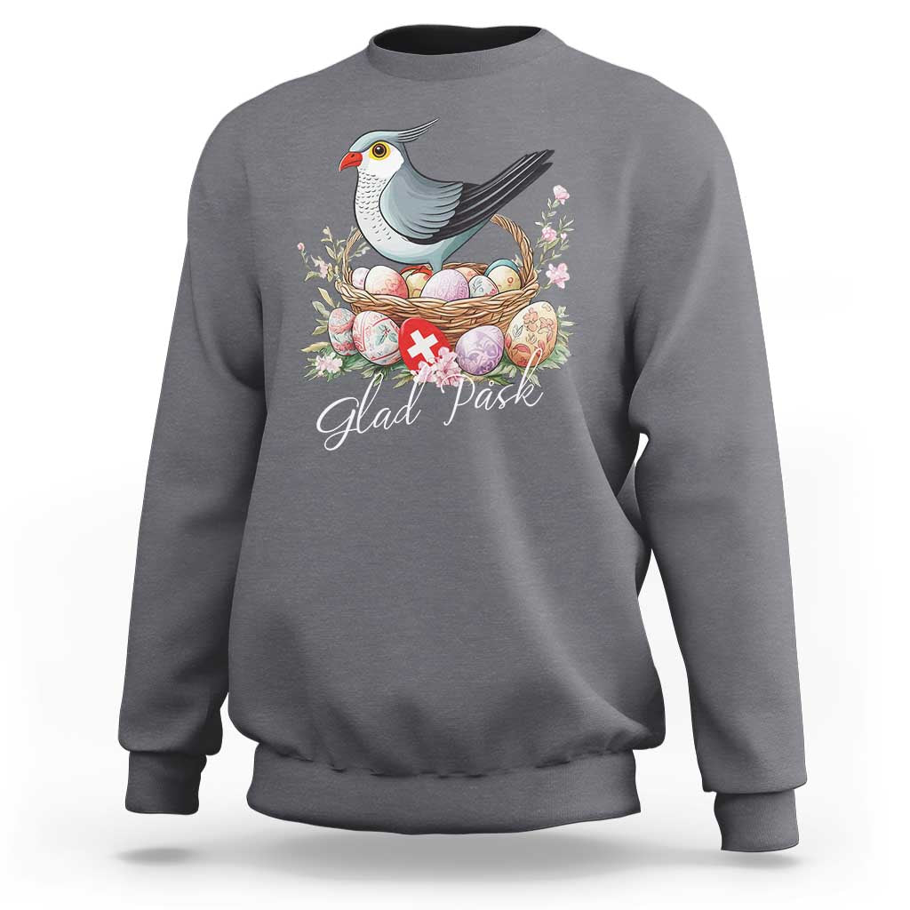 Funny Swedish Easter Day Sweatshirt Glad Pask Easter Eggs Cuckoo Bird